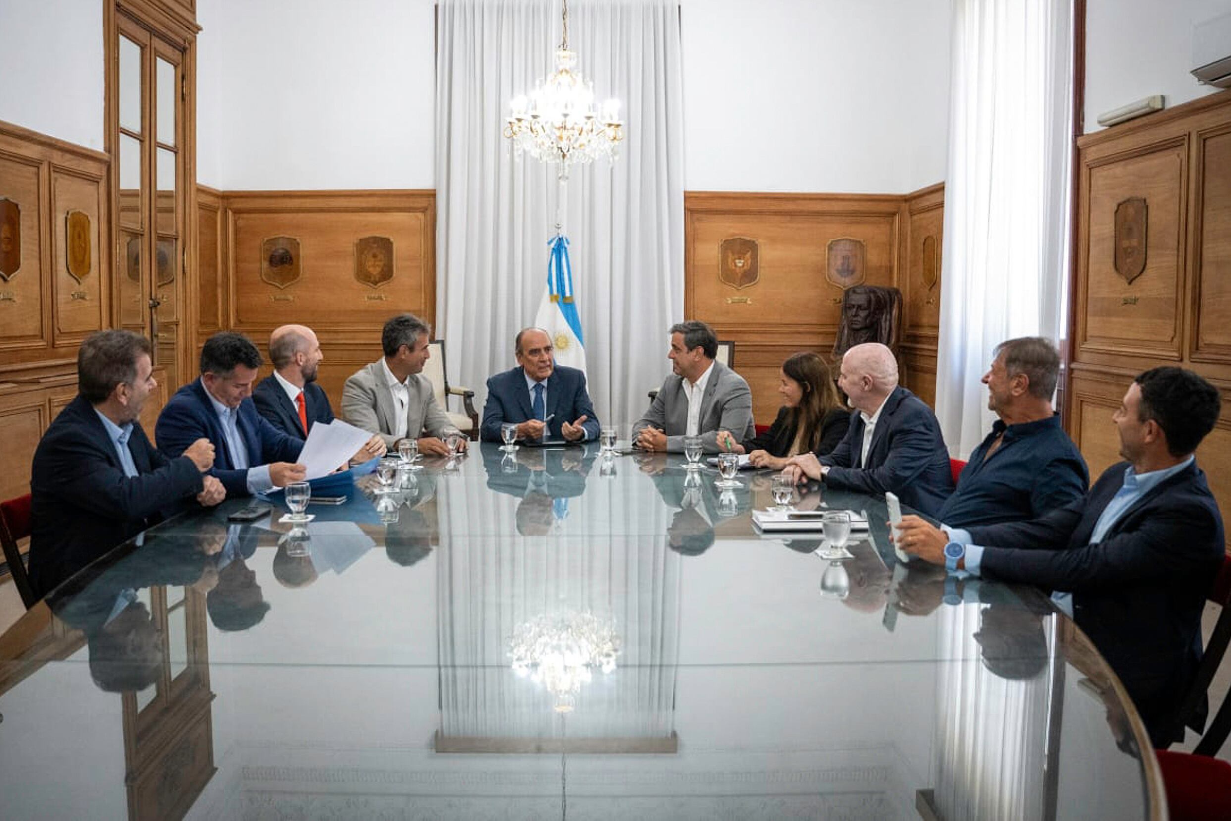 La reunión entre Francos y los referentes de los bloques aliados.