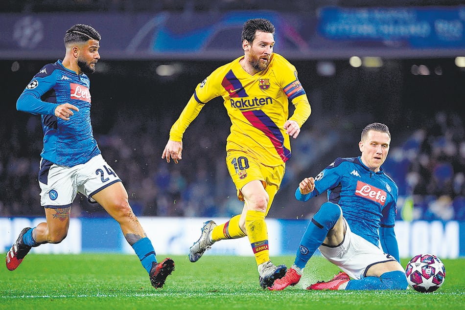 Messi jugó un partido discreto en el San Paolo.