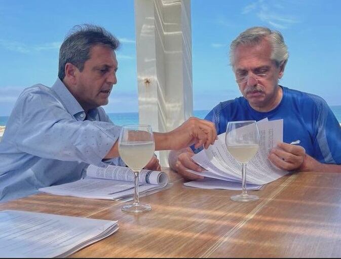 Fernández junto a Massa.