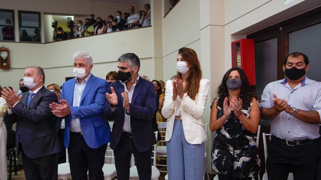 Romero y Gallo durante la última asunción de los nuevos concejales