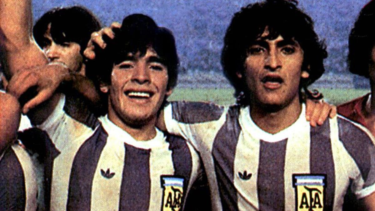 Diego Maradona y Ramón Díaz, dos de las figuras del Campeón del '79. 
