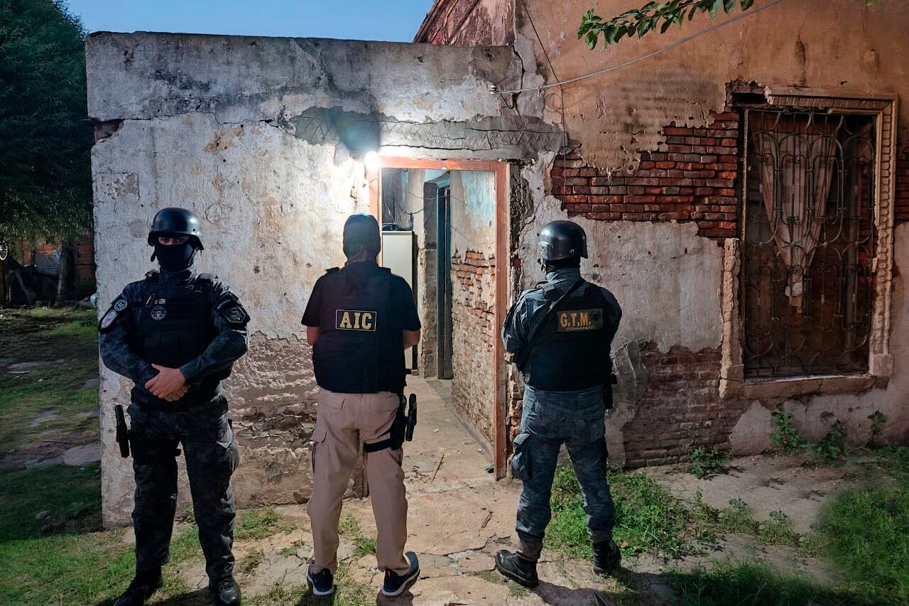 Uno de los allanamientos en la provincia de Santa Fe contra Los Monos.