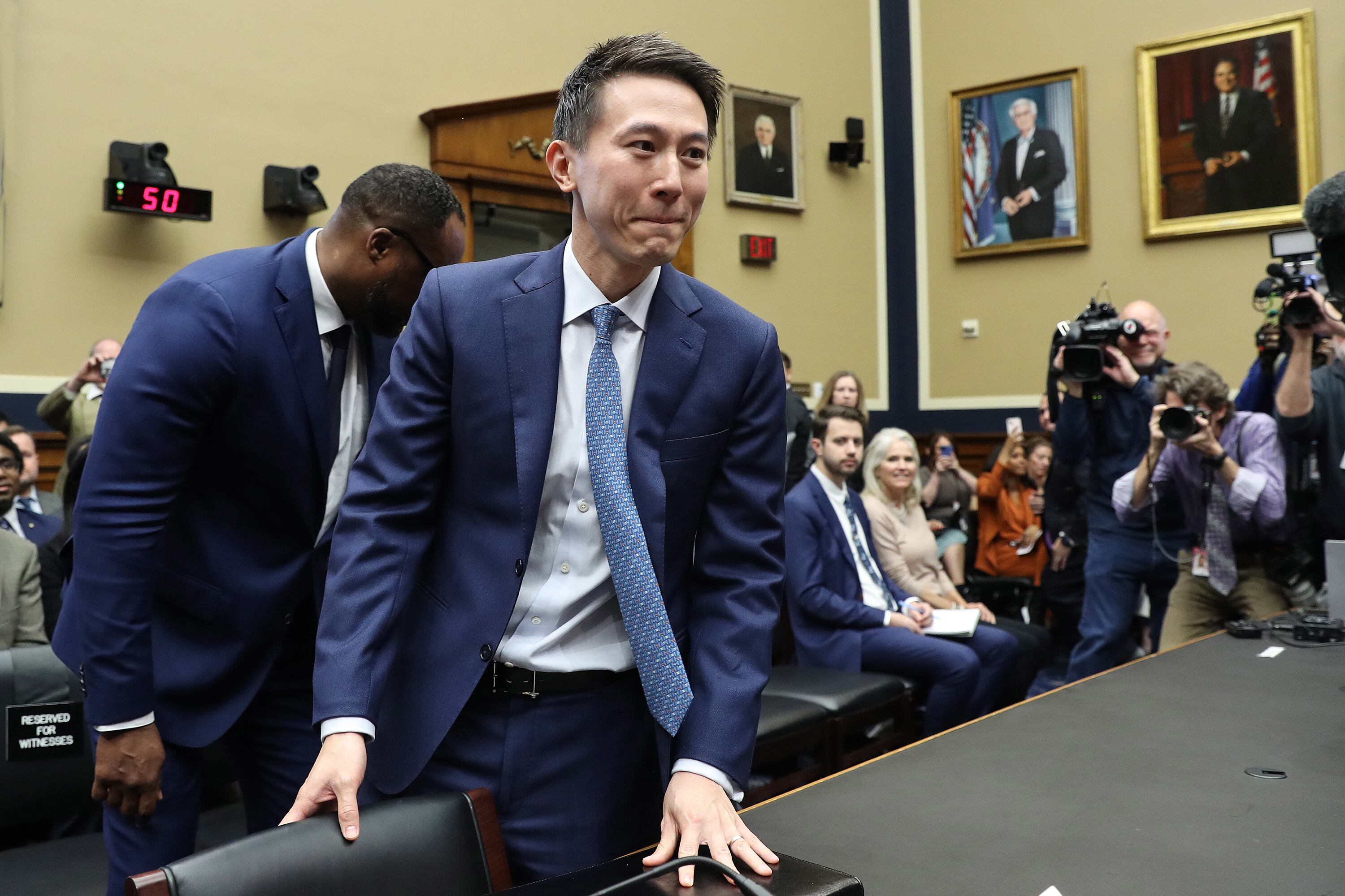 Shou Zi Chew, el director ejecutivo de TikTok, en el Congreso de EE.UU.