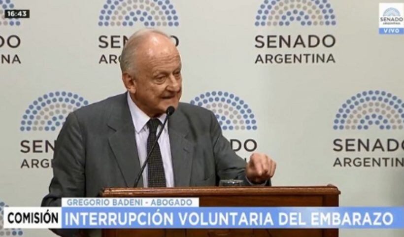 Badeni fue un férreo militante contra la legalización del aborto.