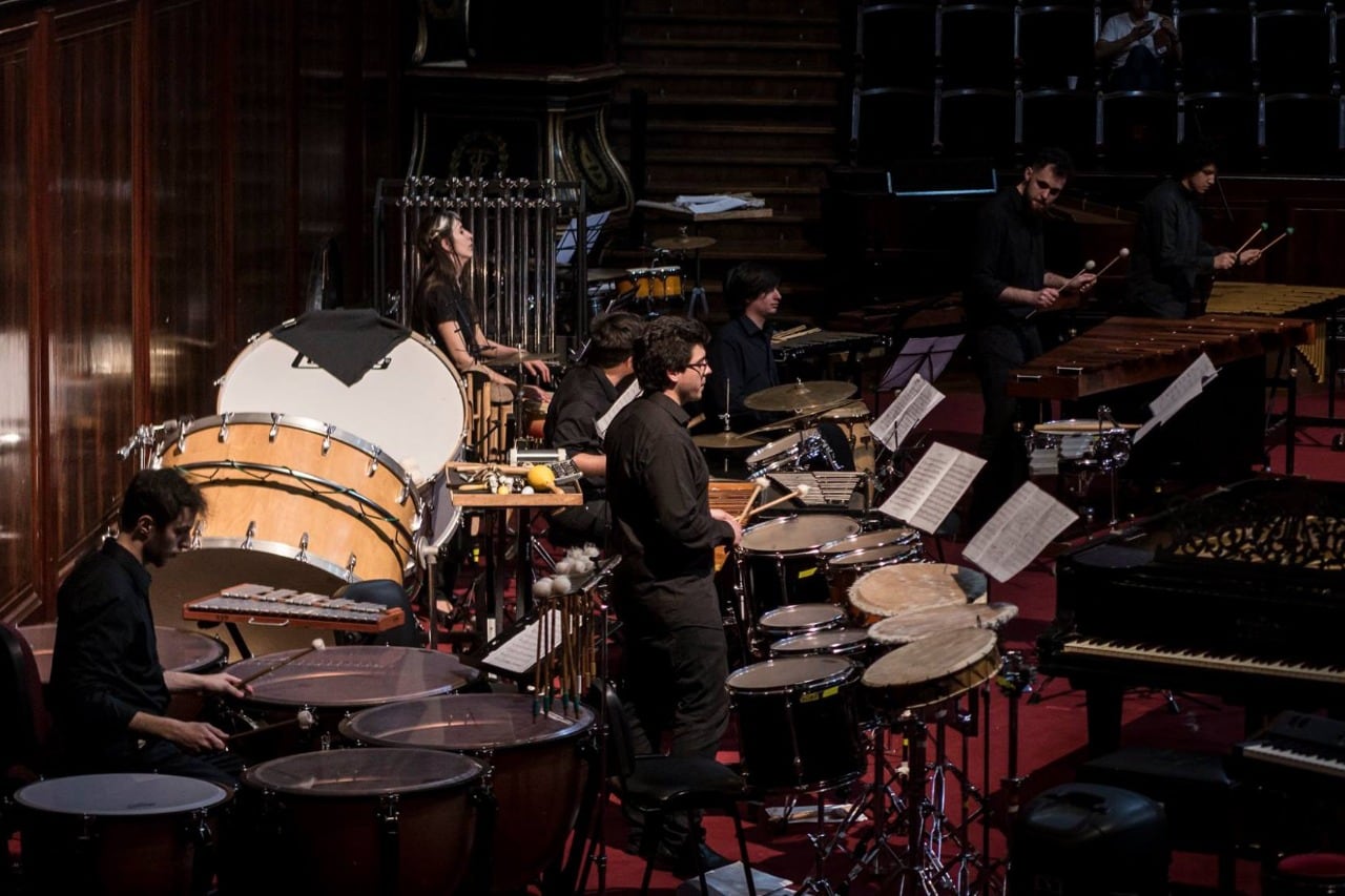 El Ensamble de Percusión del Conservatorio Superior de Música Astor Piazzolla.