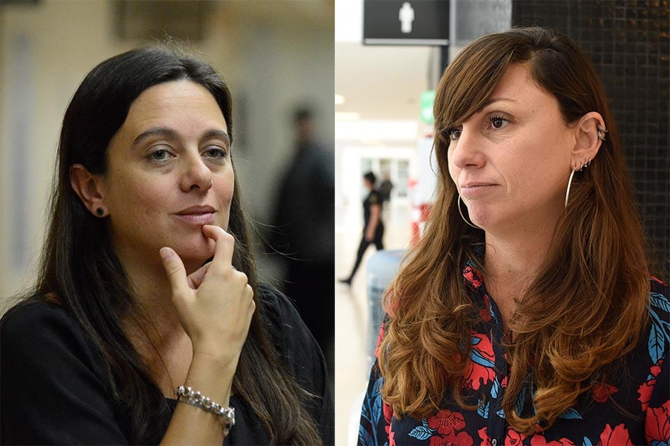 Presidenta y titular de Género de la Asociación, Gisela Paolicell y Luciana Vallerella.