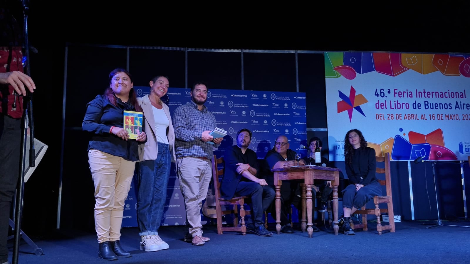 María Elizabeth Cabrera, Sabrina Sansone y Eduardo Robino. 