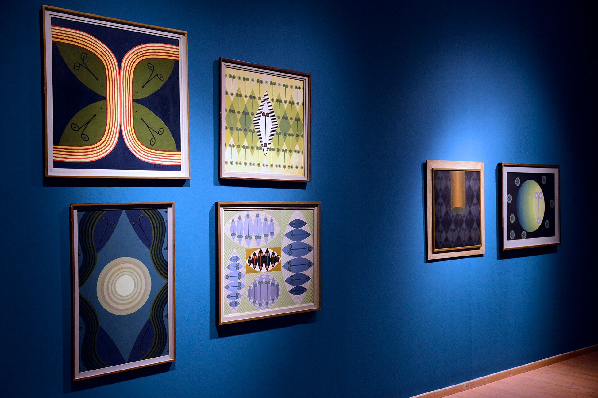 Obras geométricas pintadas luego de su paso por el taller de Juan Grela.