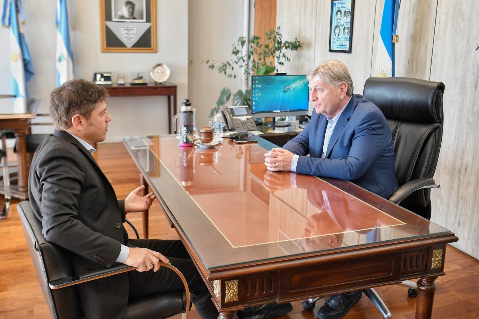 Axel Kicillof y Sergio Ziliotto en La Pampa