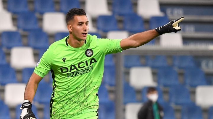 Musso, ex arquero de Racing, titular en la caída de Udinese ante Sampdoria.