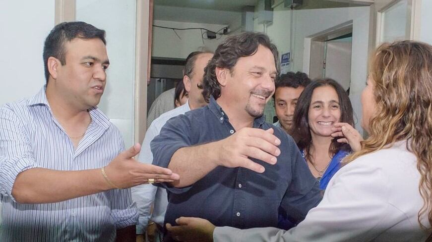 Prado con el gobernador Sáenz en la inuguración de obras del hospital