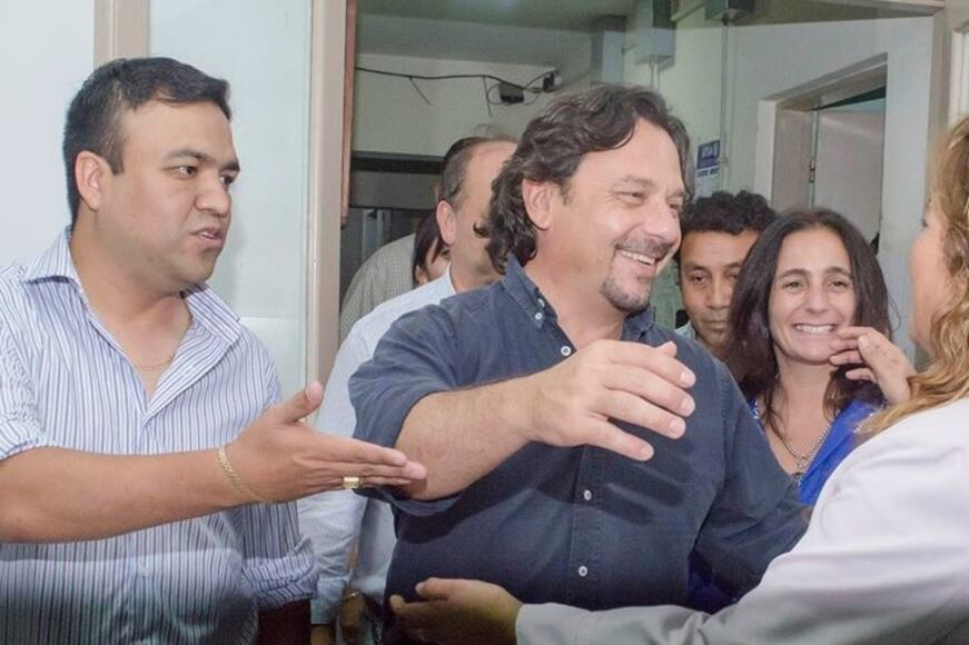 Prado con el gobernador Sáenz en la inuguración de obras del hospital