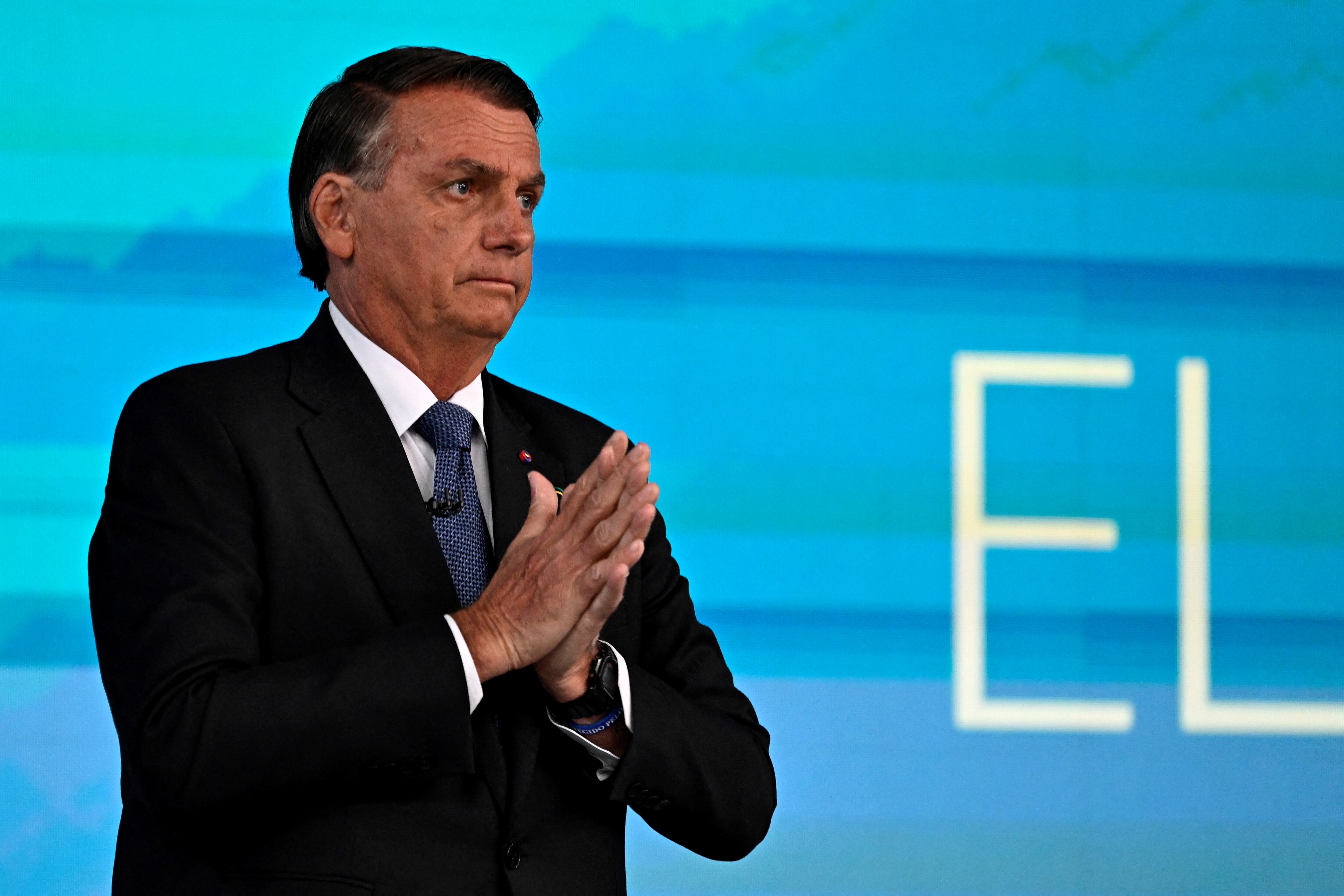 Fiel a su estilo, el ultraderechista fue contundente atacando a Lula, su oponente del próximo domingo (Foto: AFP).