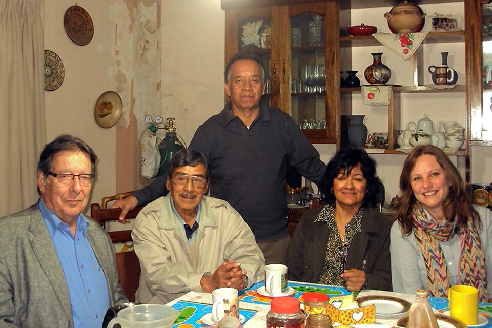 Mattini, Sánchez, Loyda y Leda en Cochabamba, en 2013.