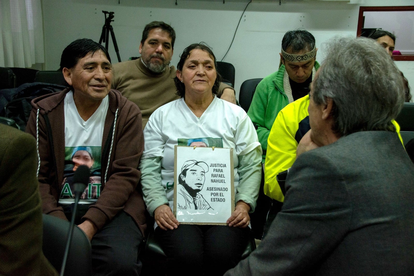 Los padres de Rafael Nahuel, en una de las audiencias del juicio.