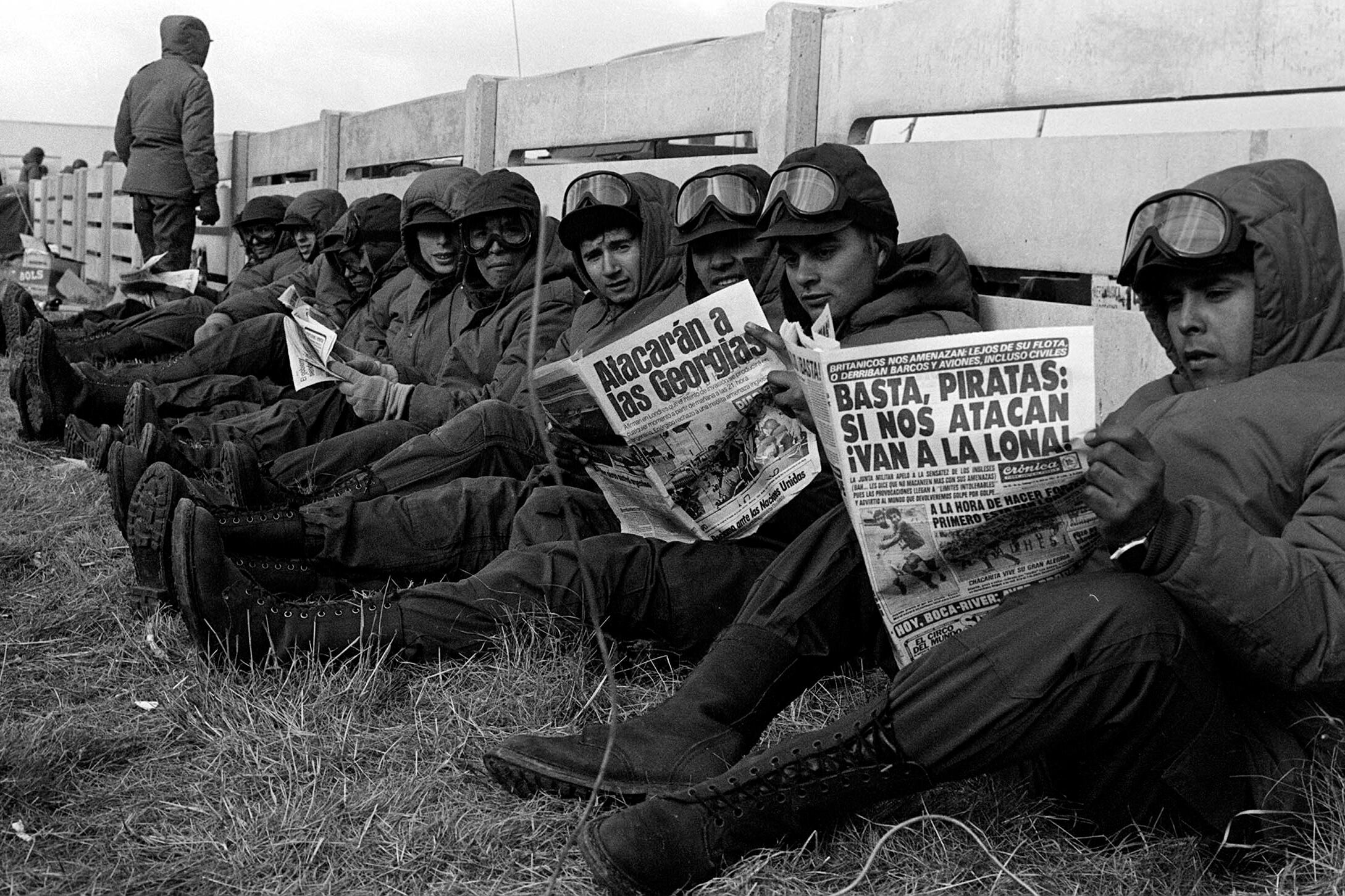 Soldados argentinos en las Islas Malvinas