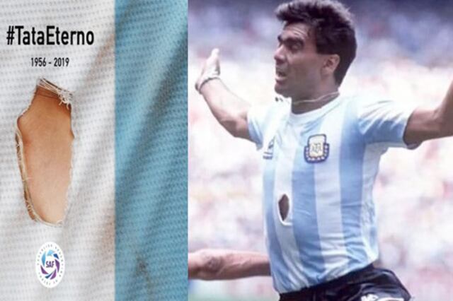 La camiseta rota del Tata Brown en la final de México 86.