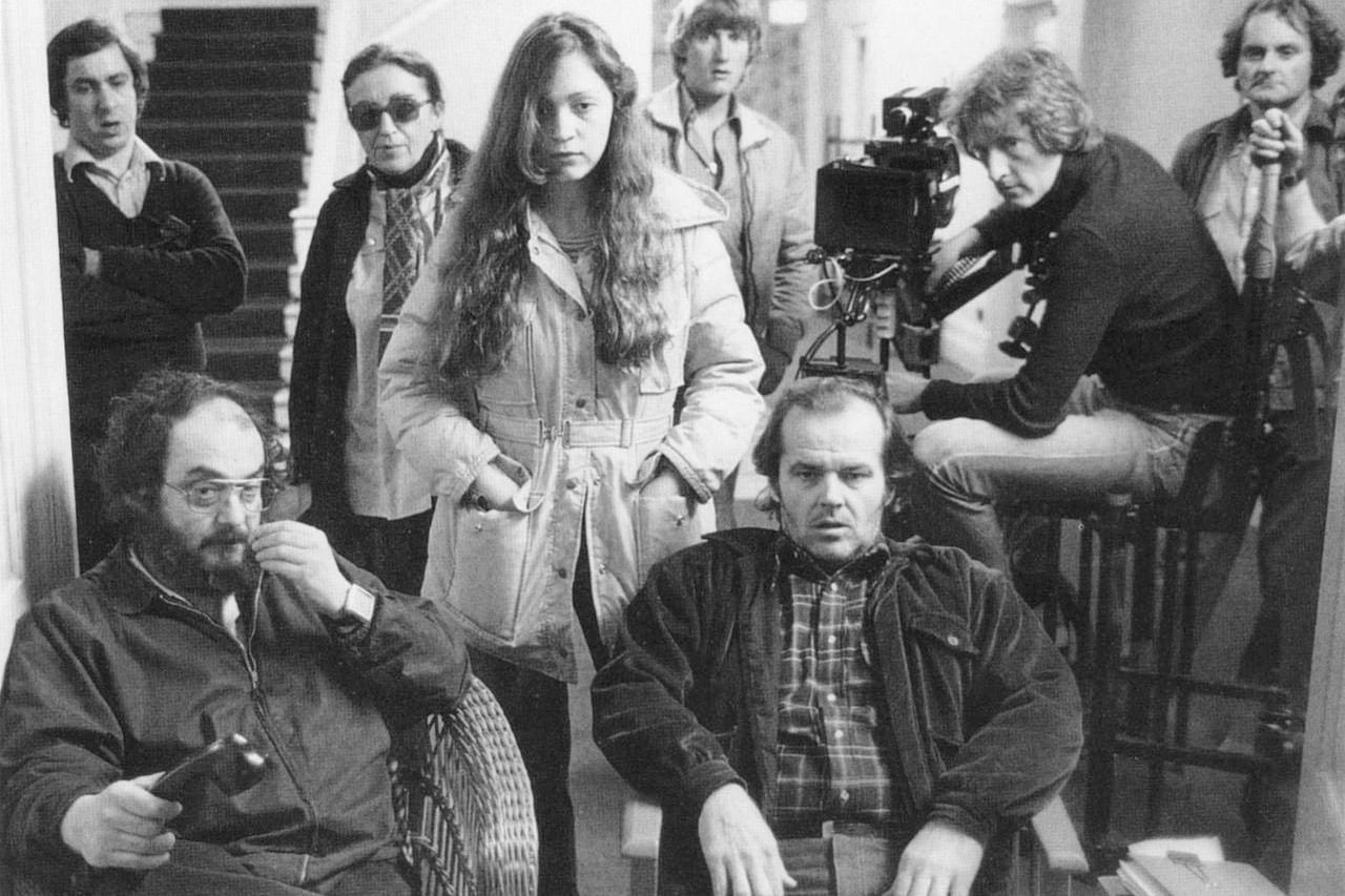 Kubrick, Shelley Duvall y Nicholson en el set del Overlook.