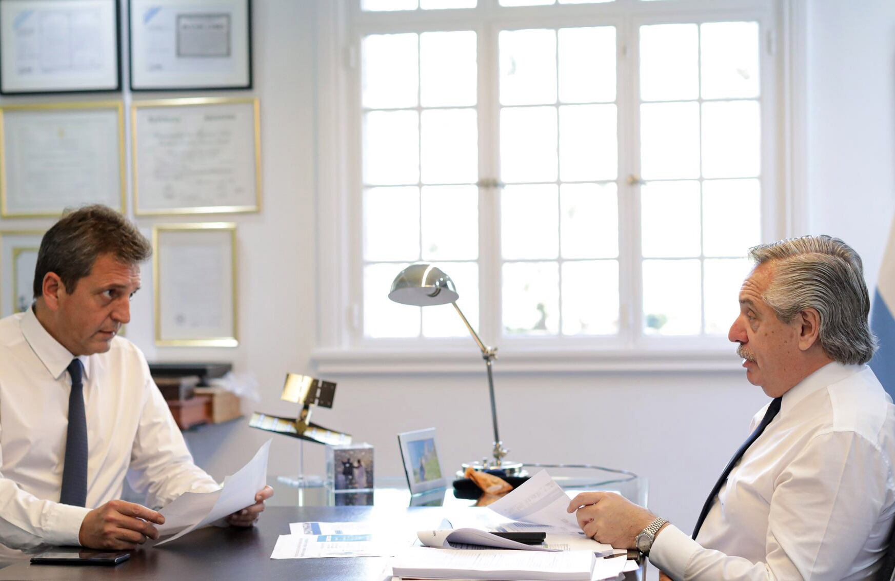 "Sé que en este momento (Massa) pondrá su esfuerzo y trabajo para alcanzar las soluciones que la economía argentina demanda", señaló el Presidente.