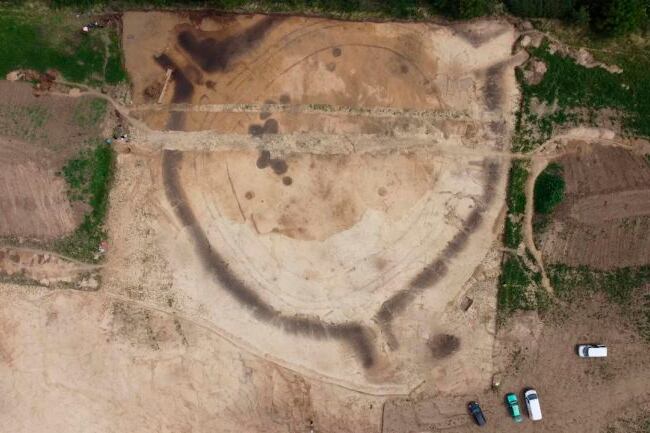 El Redondel de Praga, visto desde el cielo. 