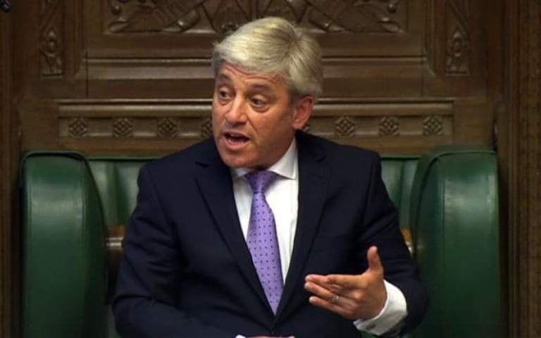 John Bercow, el presidente de la Cámara de los Comunes que no quiere a Trump. 