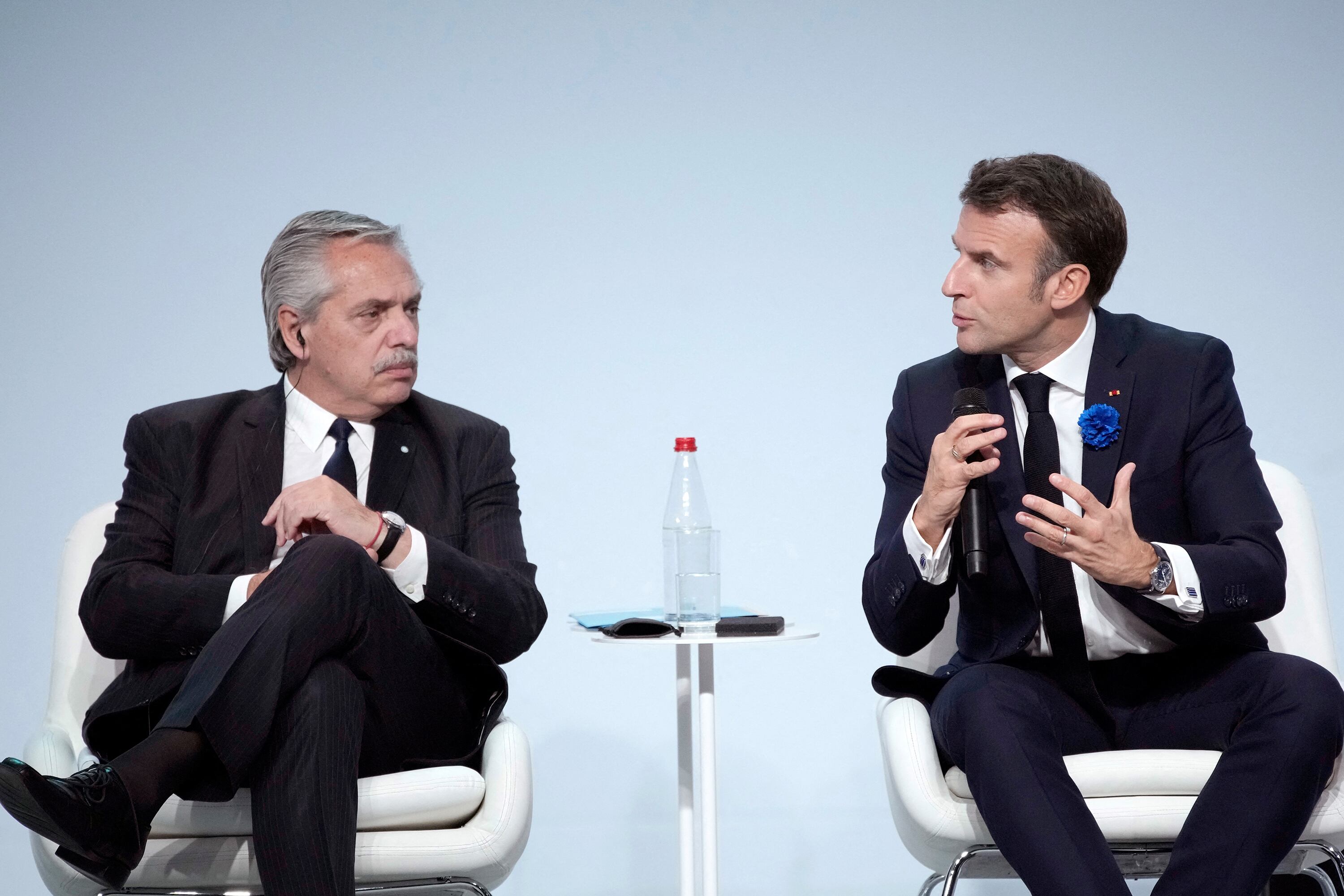 Emmanuel Macron fue el anfitrión del Foro, que contó con la participación de Alberto Fernández.