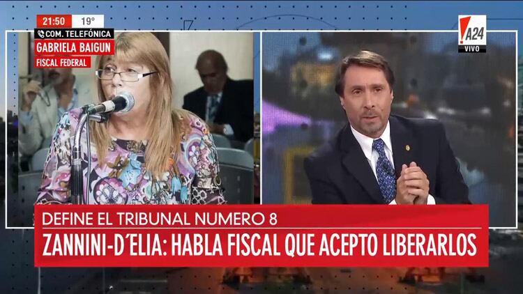 Feinmann vs. Baigún por la libertad de Zannini y D´Elía.