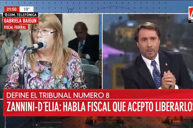 Feinmann vs. Baigún por la libertad de Zannini y D´Elía.