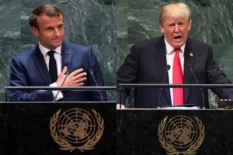 Macron rechazó la renovación de las sanciones a Irán, tal como pidió Trump.