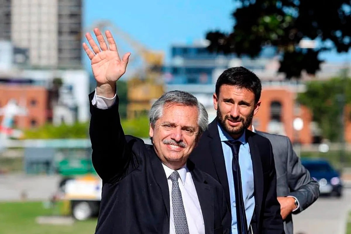 Alberto Fernández junto a Julián Leunda, en una imagen de archivo.