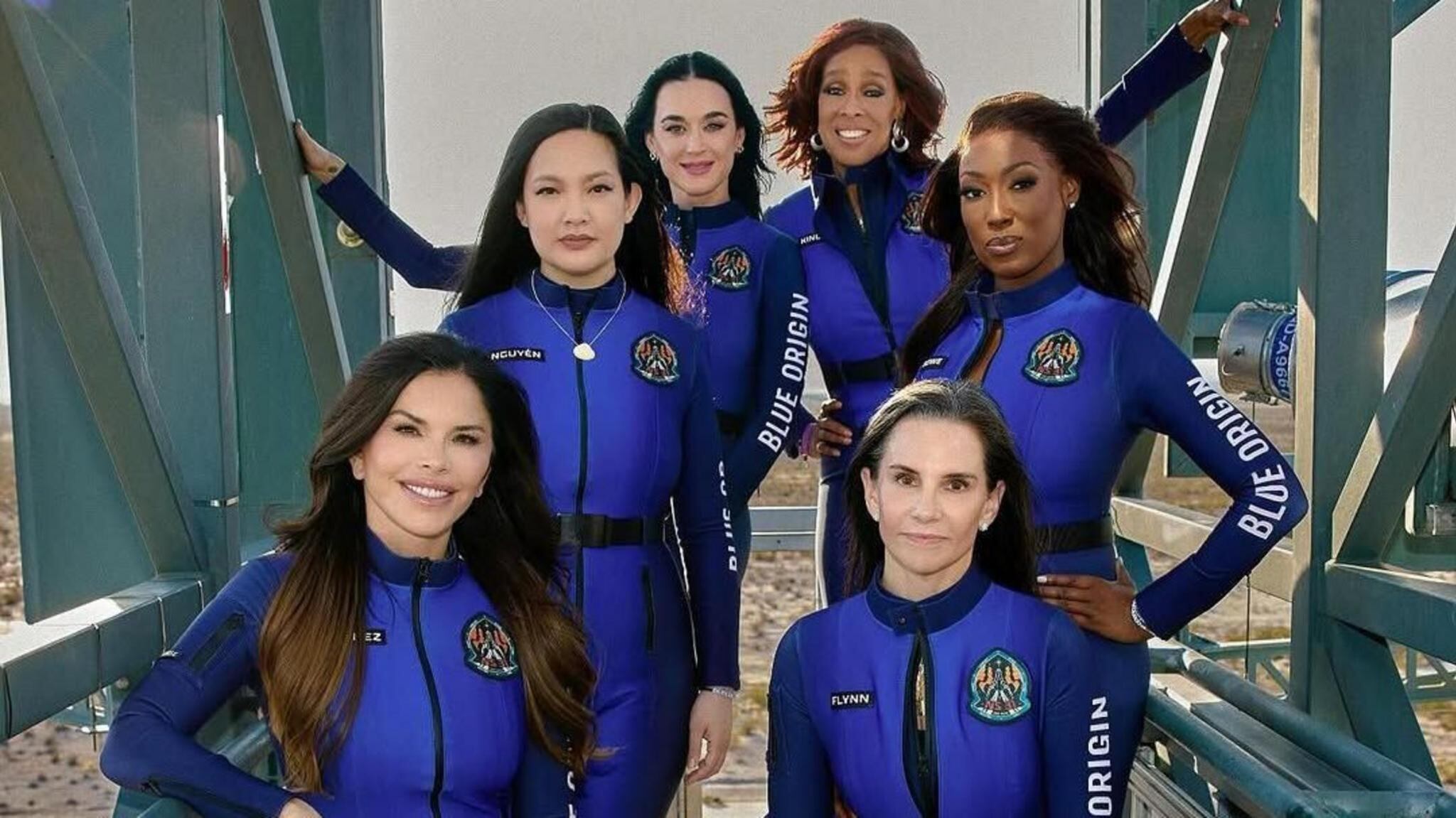 Las integrantes del vuelo de Blue Origin.