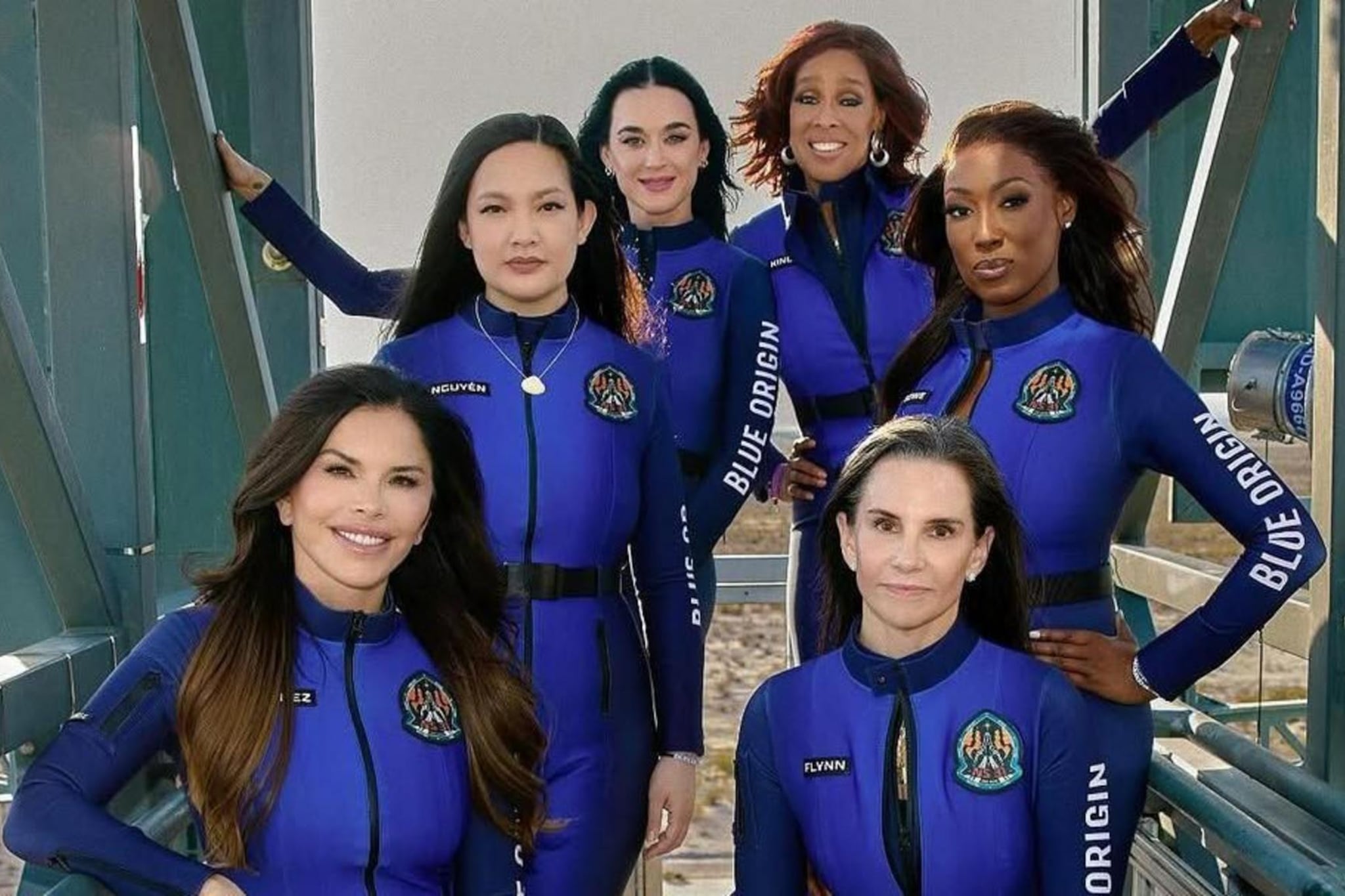 Las integrantes del vuelo de Blue Origin.
