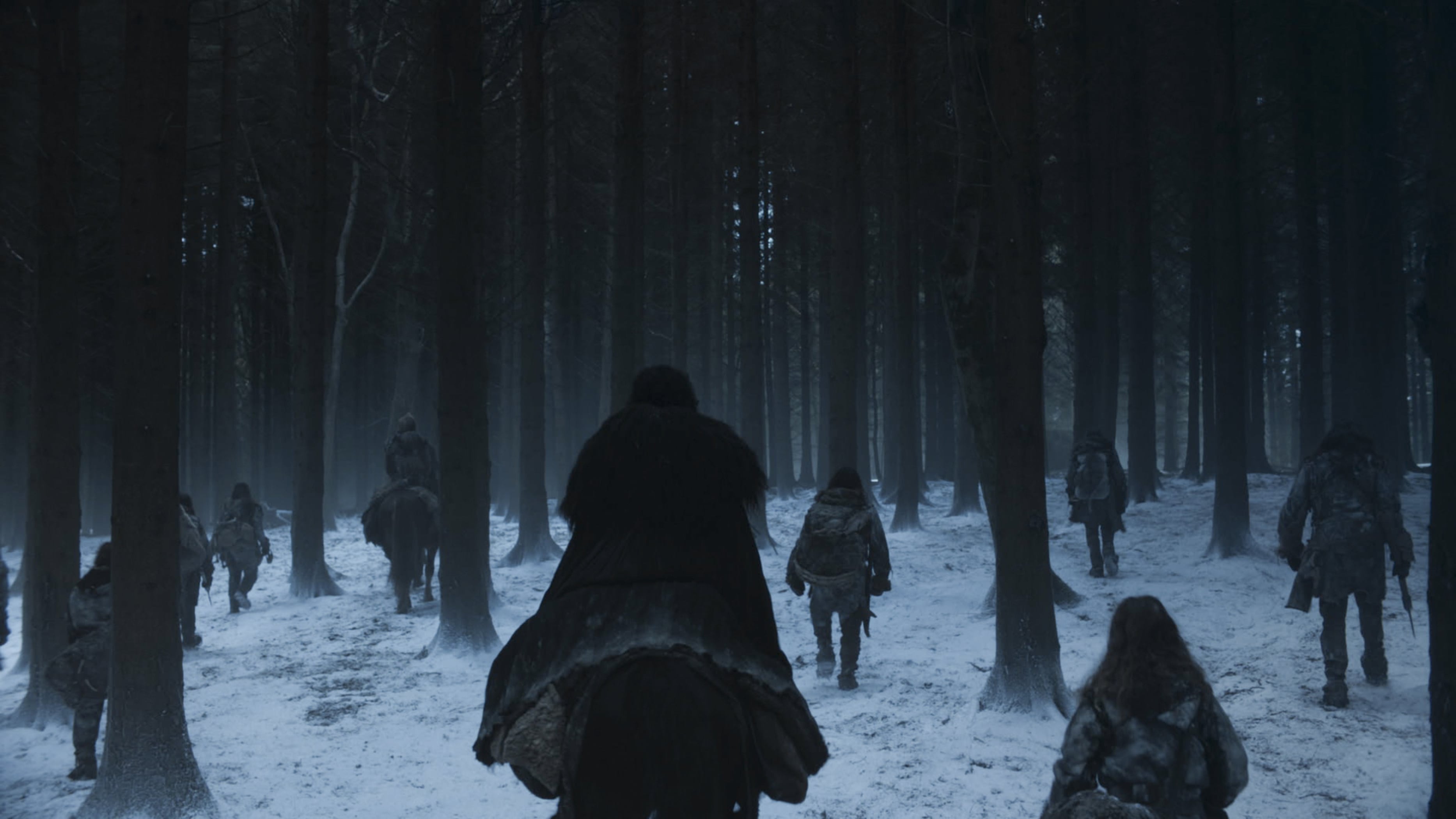 Jon Snow perdiéndose en el bosque más allá del Muro, la última imagen de GoT.