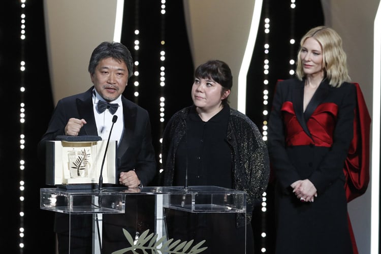 Hirokazu Kore-Eda agradece la Palma de Oro por "Un asunto de familia".