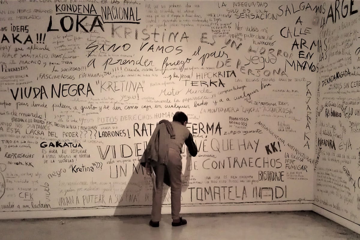 "Diarios del odio", un experimento artístico de Roberto Jacoby (2014).