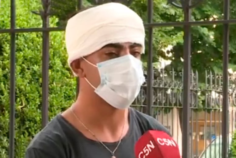 Luis Lavalle, uno de los motociclistas que sobrevivieron milagrosamente al atropellamiento.