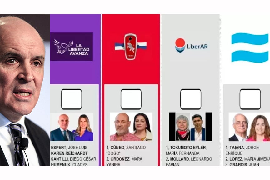 Finalemente Santilli lidera la lista, pero en la foto no aparece.