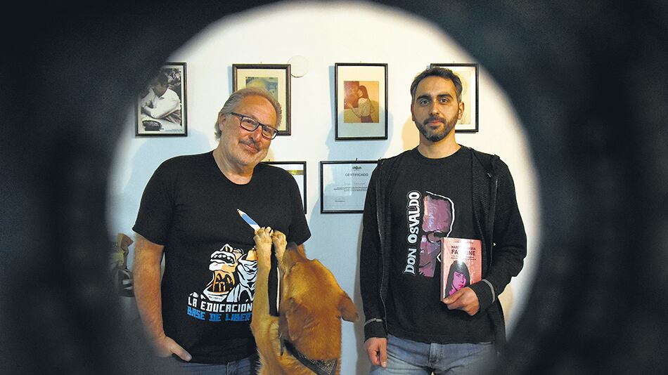 Jorge Falcone y Leonardo Marcote, unidos por el recuerdo de Claudia y la misma militancia.