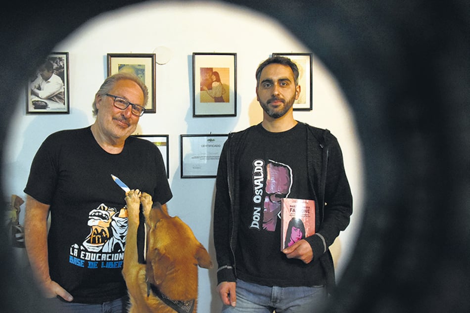 Jorge Falcone y Leonardo Marcote, unidos por el recuerdo de Claudia y la misma militancia.