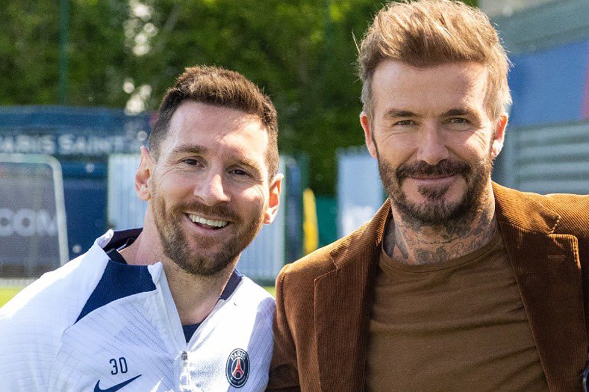 Lionel Messi y David Beckham. El inglés, dueño del Inter Miami, venía tanteando al rosarino desde hace tiempo