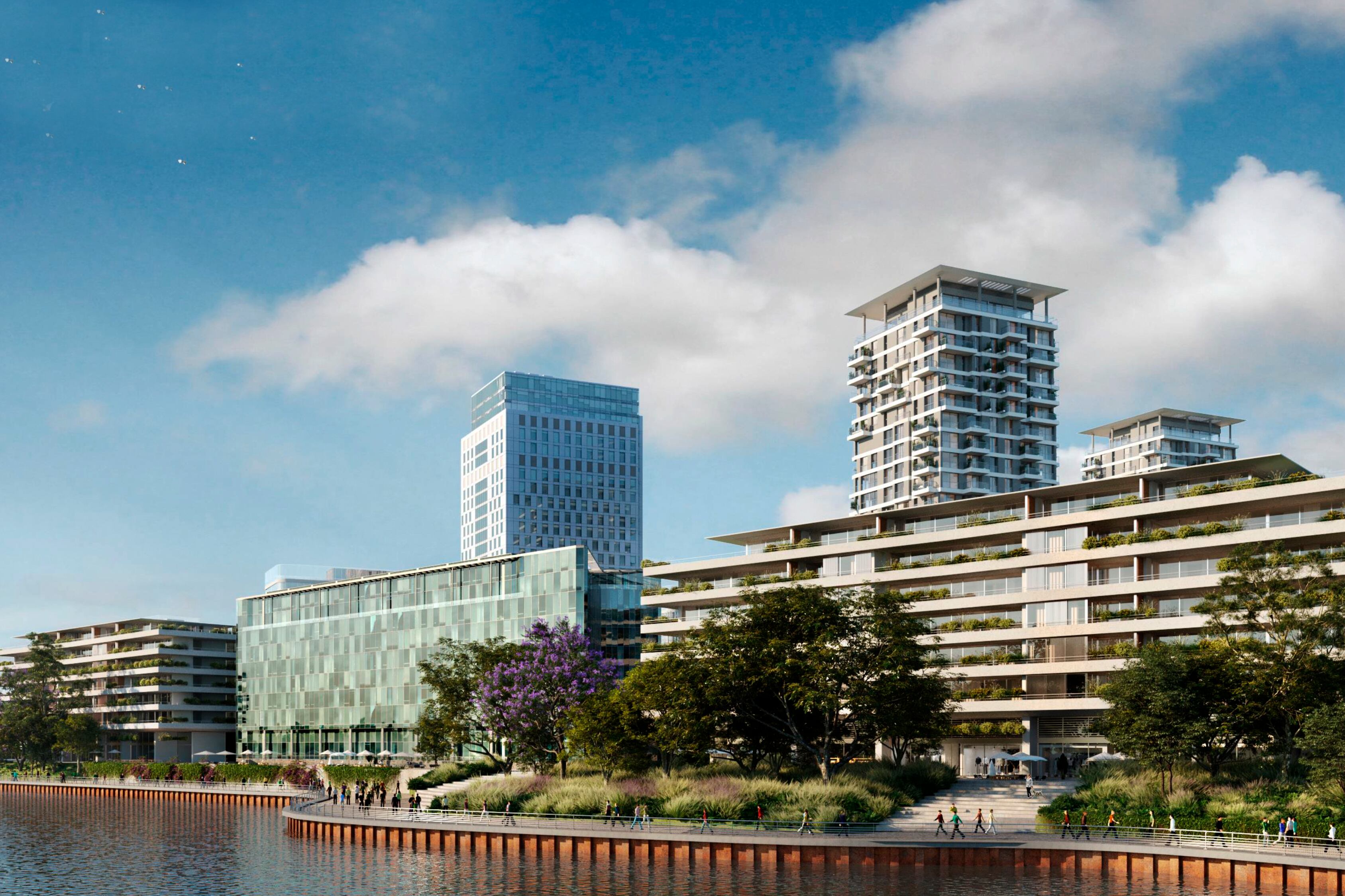 El render de los planes para el barrio de Costanera Sur.