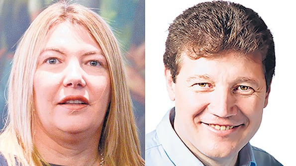 La gobernadora peronista, Rosana Bertone, y el intendente de Forja, Gustavo Melella.