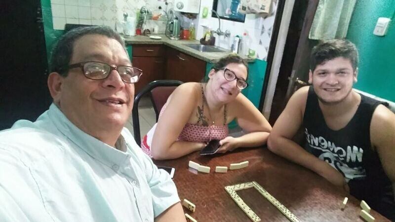 Gallina Peralta, Macarena Peralta y Martín Córdoba. 