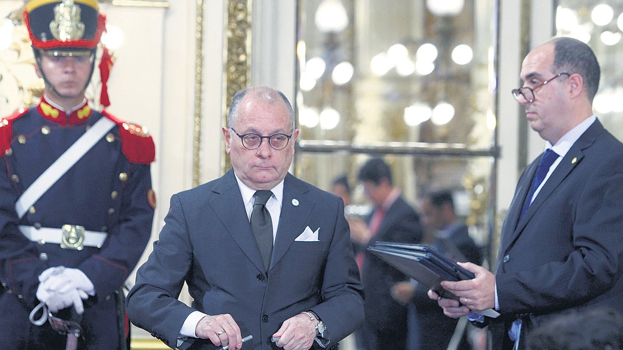 Jorge Faurie, canciller. Su cartera acusó de “violentas” a las organizaciones civiles y les prohibió participar.