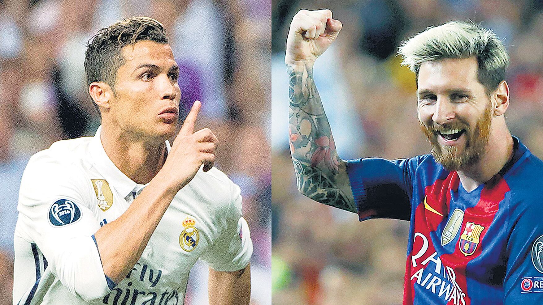 Cristiano, flamante campeón del Mundial de Clubes, y Messi, puntero de la Liga.