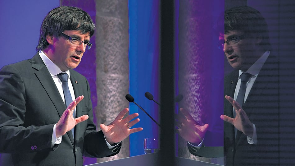 Puigdemont evitó poner fecha a la independencia en un mensaje televisado el miércoles y reclamó, en cambio, mediación.