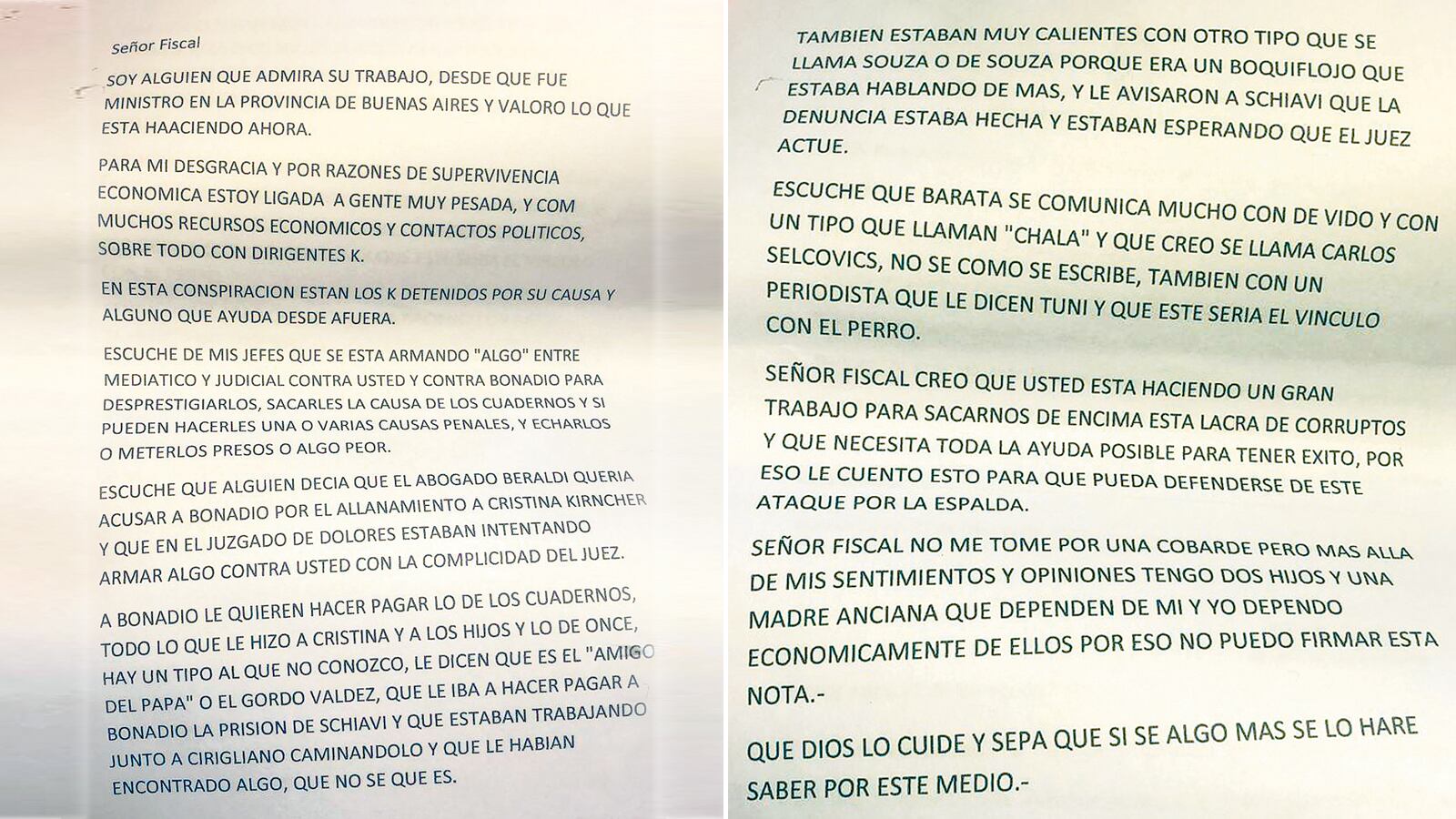 Escuchas ilegales y anónimos son las fuentes de las denuncias contra la oposición.