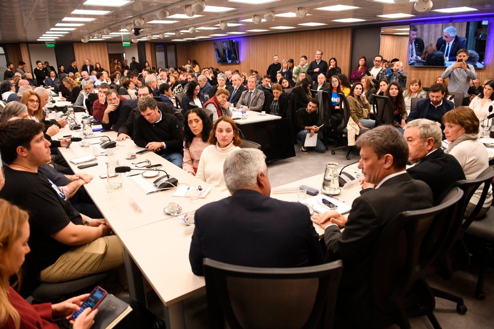 Docentes y estudiantes presentaron el proyecto de financiamiento este martes en el anexo de Diputados.
