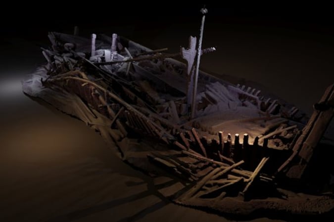 Embarcación de la época del Imperio otomano que probablemente naufragó entre los siglos XVII y XIX.