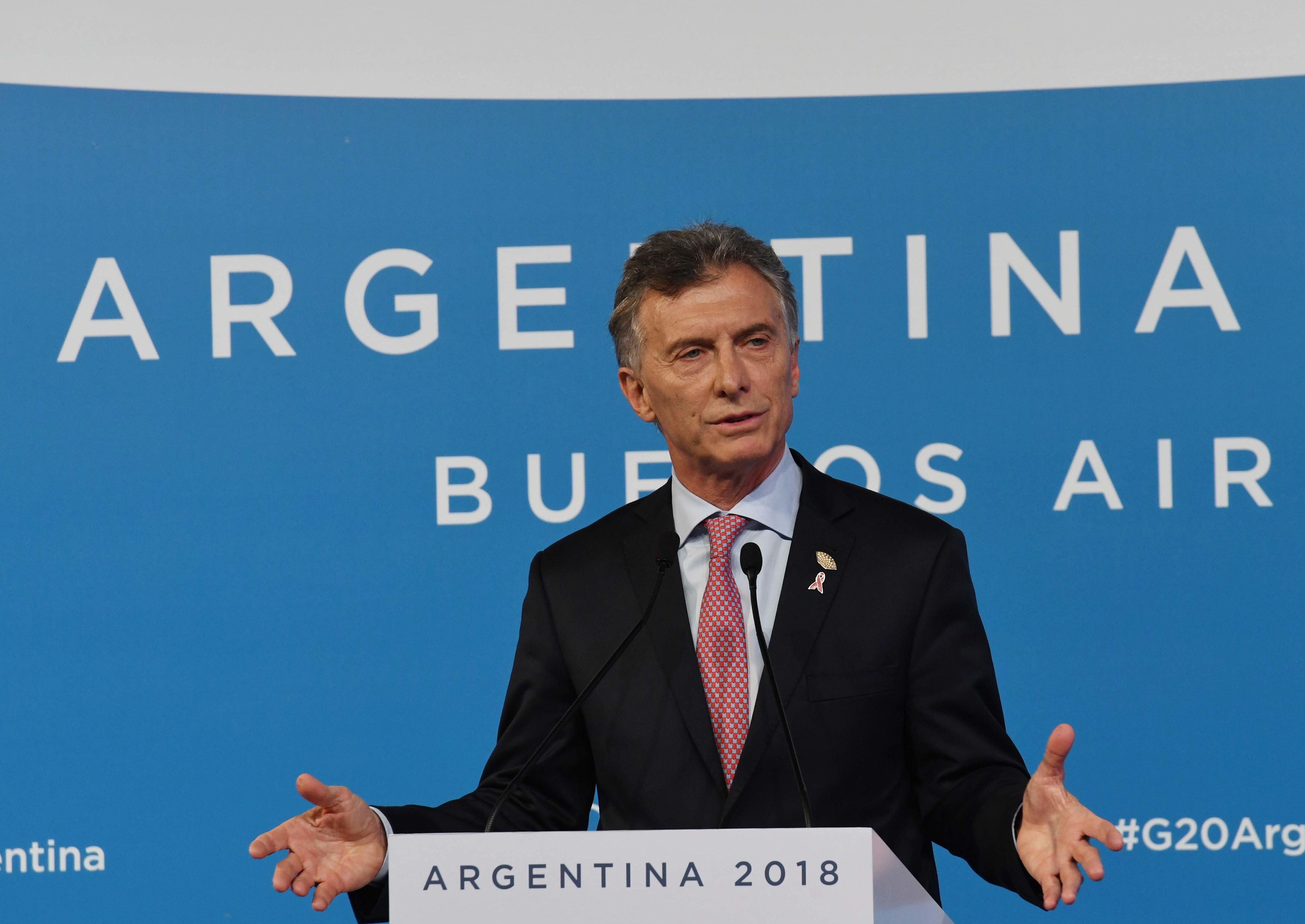 Macri, en la conferencia de prensa de esta tarde.